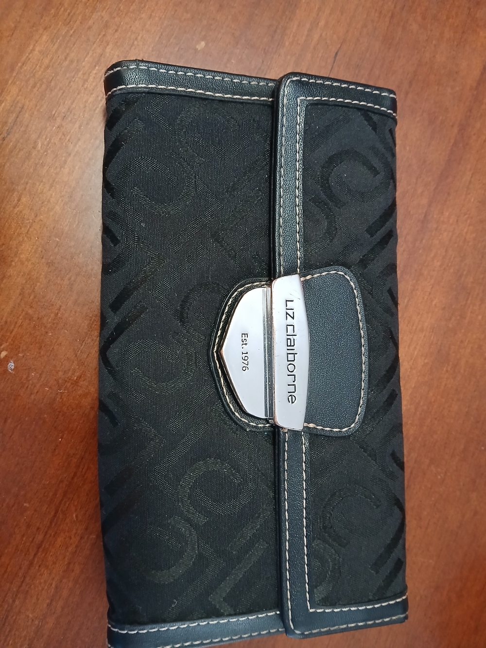 Liz Claiborne Black Women’s Wallet - Elegant Fabric Clutch